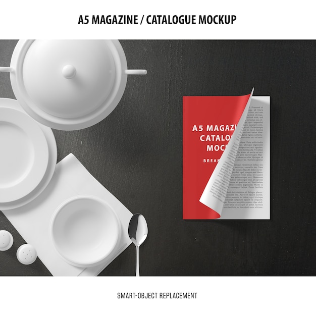 A5 Magazine Catalogue Mockup â Free Download