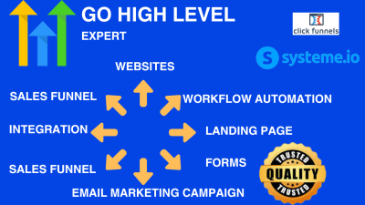 I will build gohighlevel website sales funnel gohighlevel landing page ghl expert