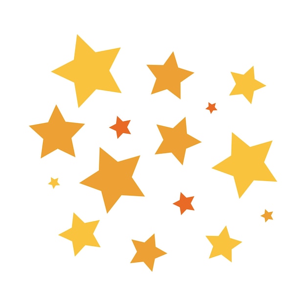 Yellow Stars Cluster Vector Templates – Free Download