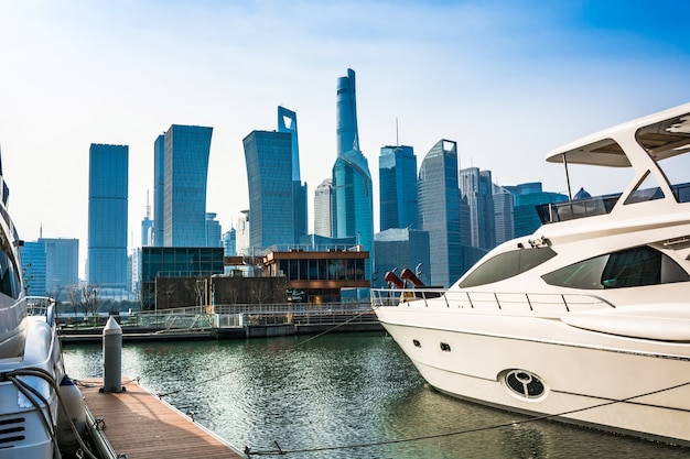 Shanghai skyline in sunny day, China – Free Download