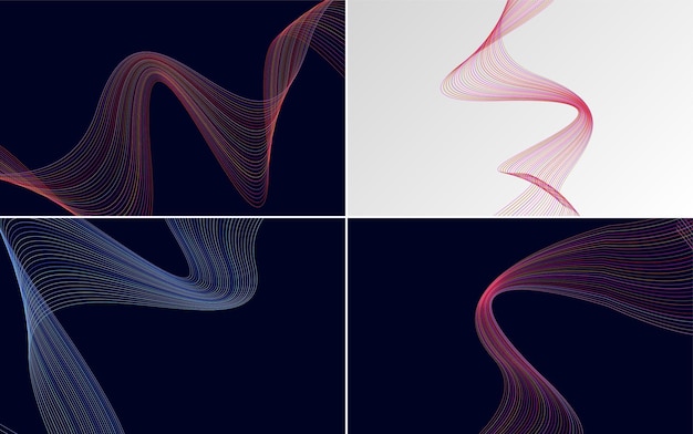 Modern Wave Curve Abstract Presentation Background Pack