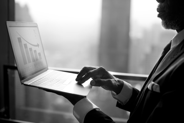 Businessman Using Computer Laptop