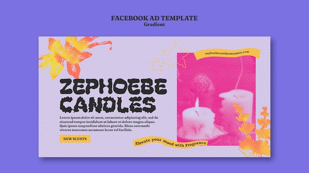 Gradients Candle Facebook Template – Free Download