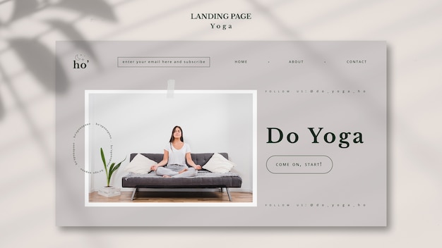 Yoga Landing Page Template Concept