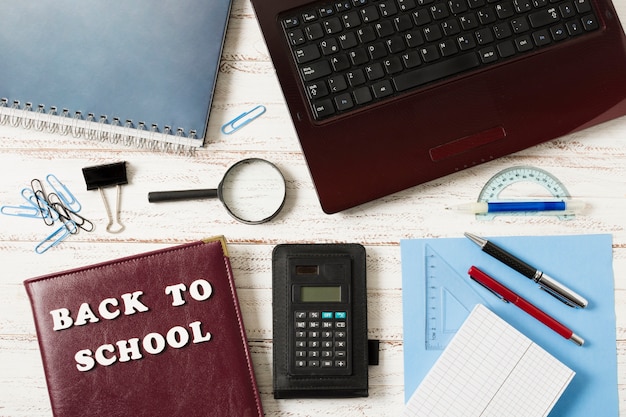 Back to School Top View Concept Free Stock Photo Download