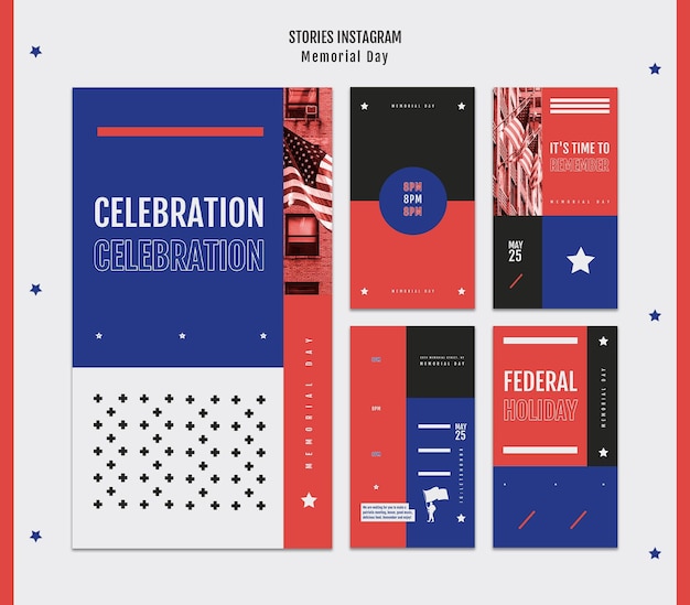 Memorial Day Instagram Stories PSD Templates for Free Download