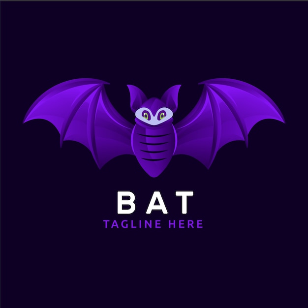 Vector Gradient Bat Logo Template