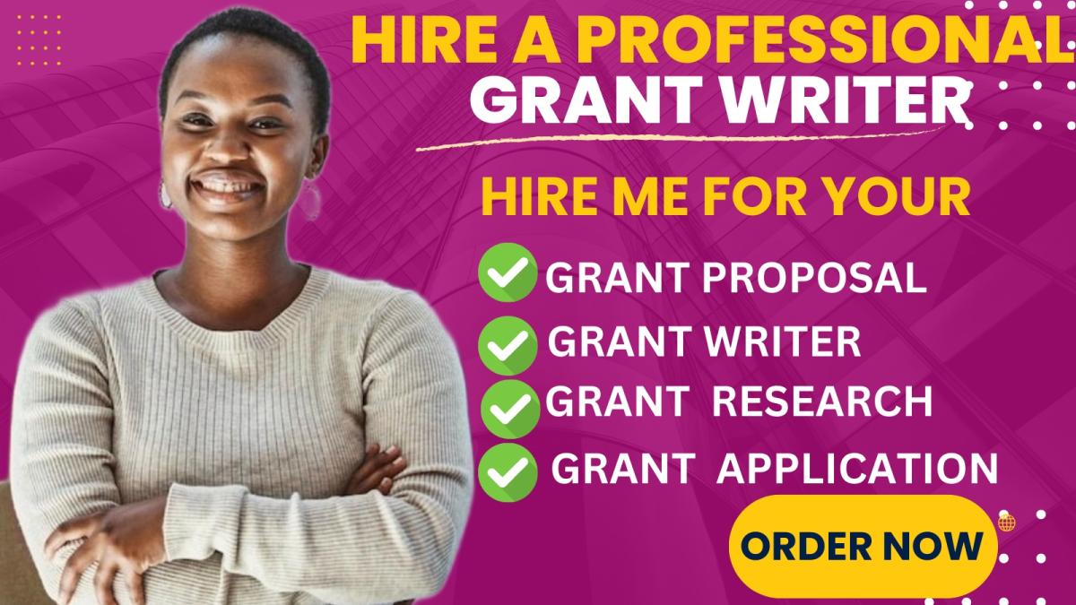 I will research grant, write grant, submit grant, proposal, business grant, 501c3 grant