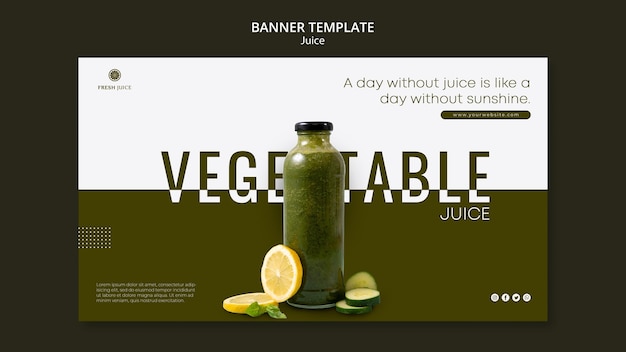 Juice Bottle Banner Template – Free Download