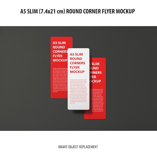 A5 Slim Flyer Mockup Free Download