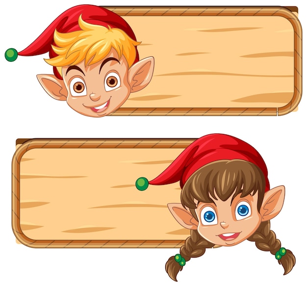 Cheerful Elves with Festive Banners – Free Stock Photo Download