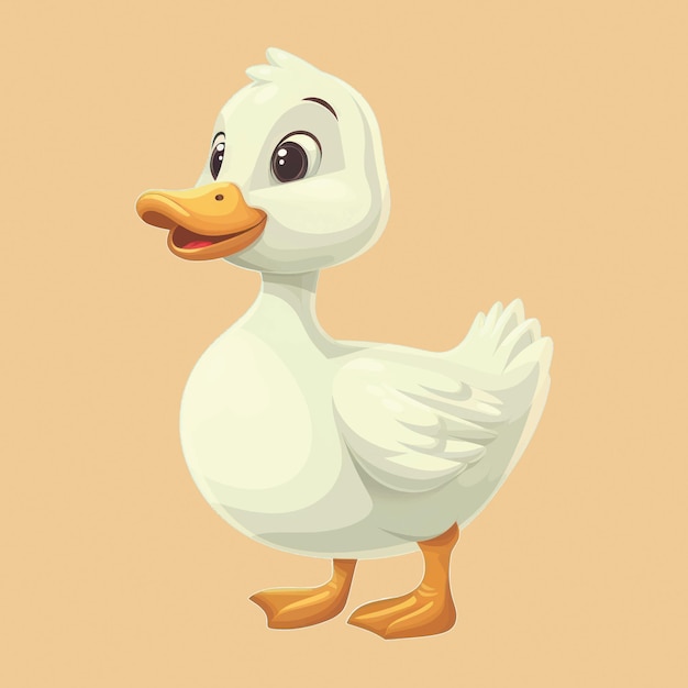 Cute Cartoon Duck Illustration – Free Download