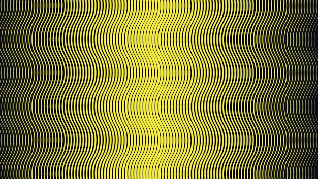 Yellow Wave Stripes Pattern Background Vector Image