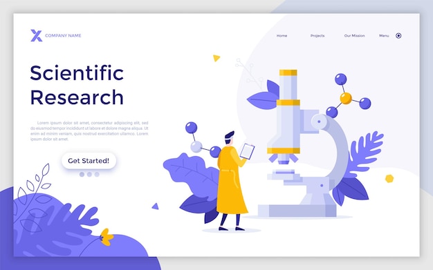 Landing Page Template for Scientific Research Laboratory Experiment