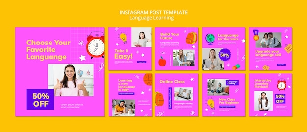 Language Learning Instagram Posts