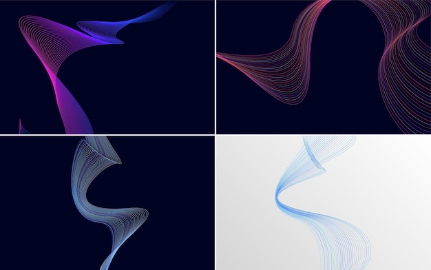 Modern Wave Curve Abstract Presentation Background Pack