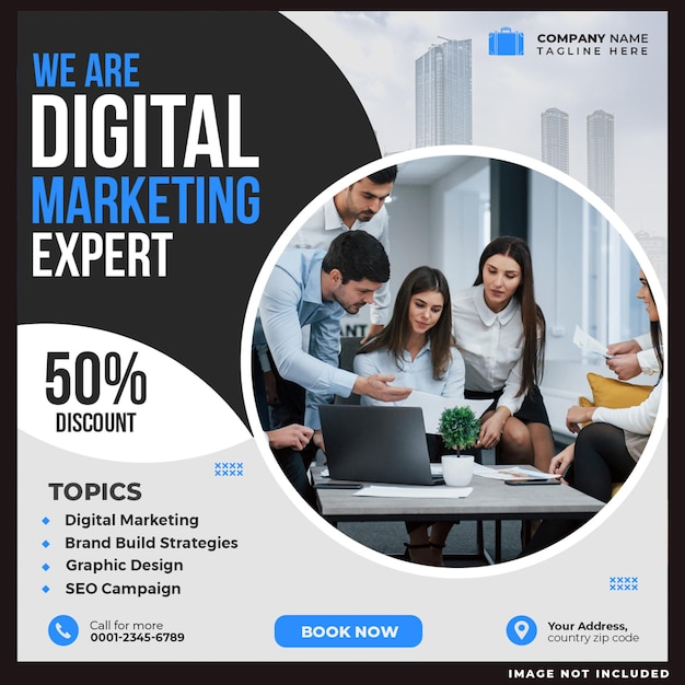 Digital Marketing Expert Social Media Design Template