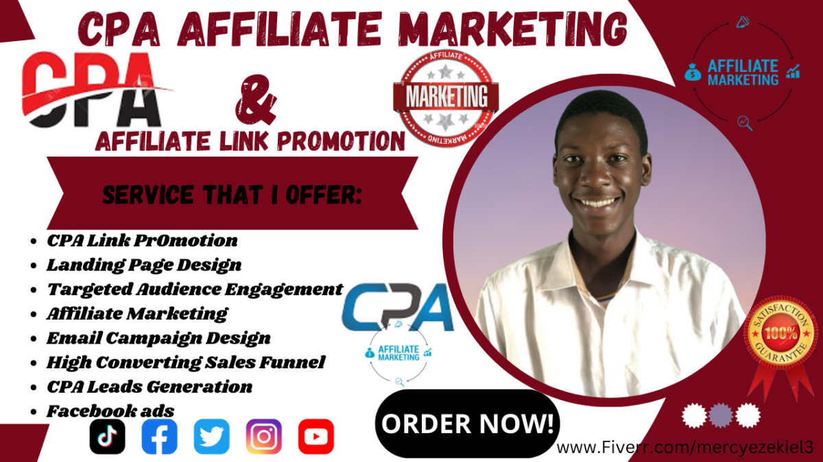 I will do CPA marketing affiliate marketing lead generation link promotion