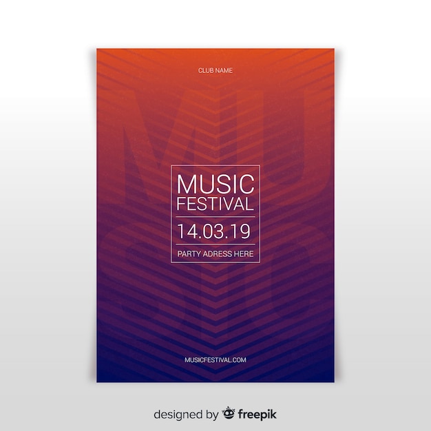 Colorful Music Festival Poster Template