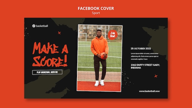 Sport Training Facebook Cover Template – Free Download