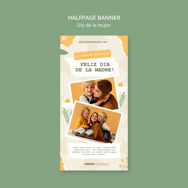 Dia de la madre template design for free download