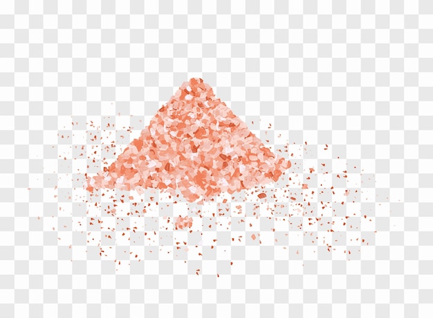 Himalayan Pink Salt Crystals – Realistic Vector on White Background