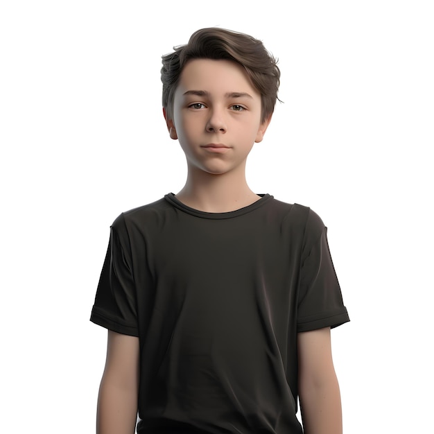 Teenager Boy in Black T-Shirt | Free Stock Photo for Download