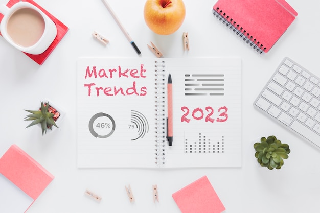 Market Trends Concept Top View – Free Download