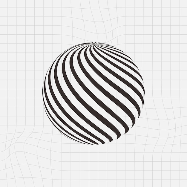 Black Sphere 3D Shape Vector Templates for Free Download