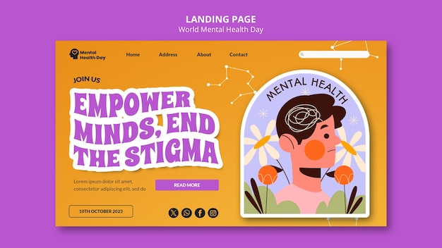 World Mental Health Day Landing Page Template