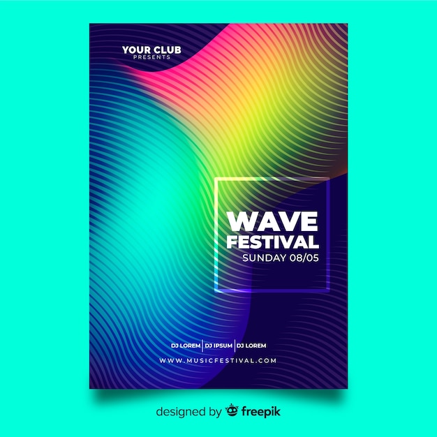 Colorful Music Festival Poster Template