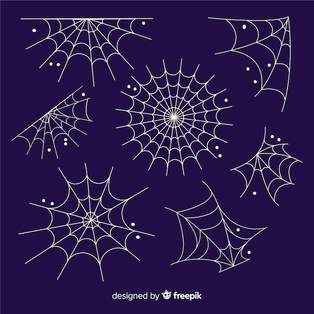 Hand Drawn Halloween Cobweb Collection