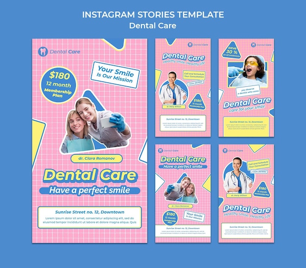 Flat Design Dental Care Template