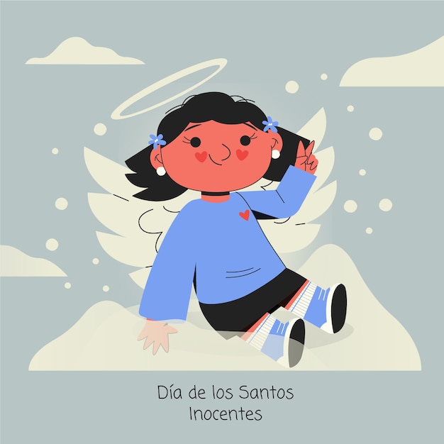 Hand Drawn Dia de Los Santos Inocentes Illustration