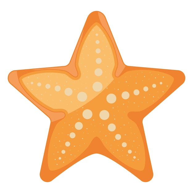 Orange Starfish with White Dots