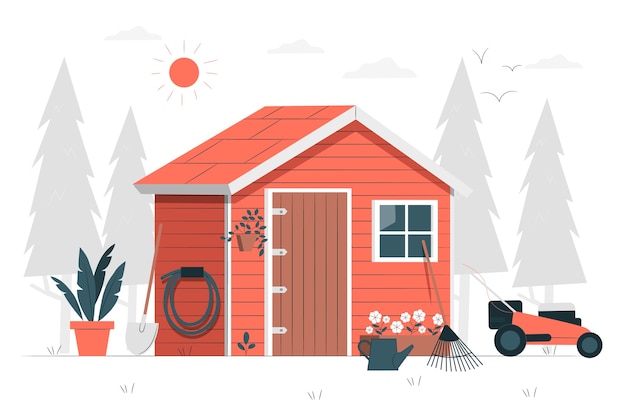 Shed concept illustration