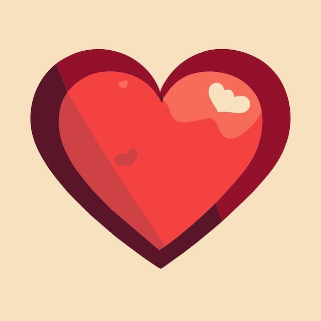 Valentine Day Love Heart Icon Vector Flat Vector Illustration Flat 2