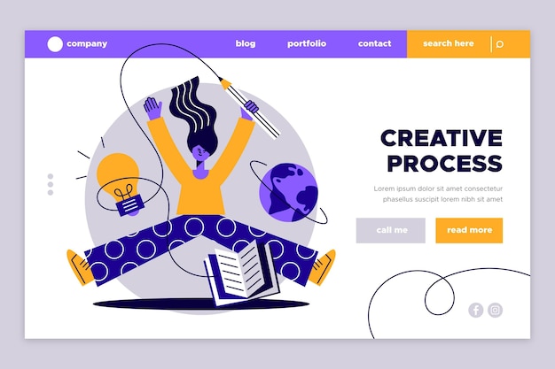 Creative Solutions Landing Page for Free Stock Photo Downloads