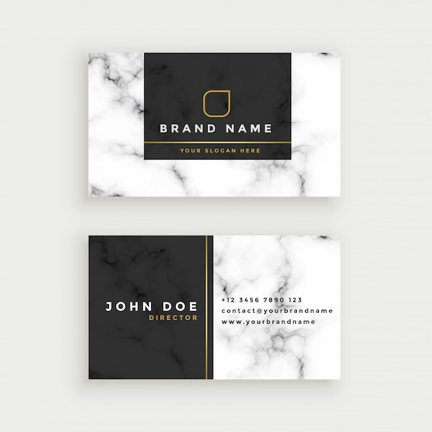 Elegant Marble Texture Business Card Design