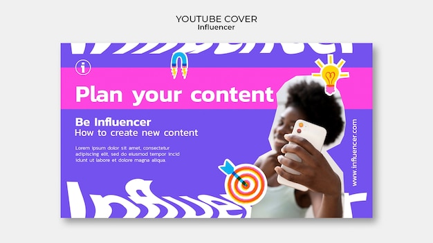 Hand Drawn Influencer Youtube Cover – Free Stock Photo Download