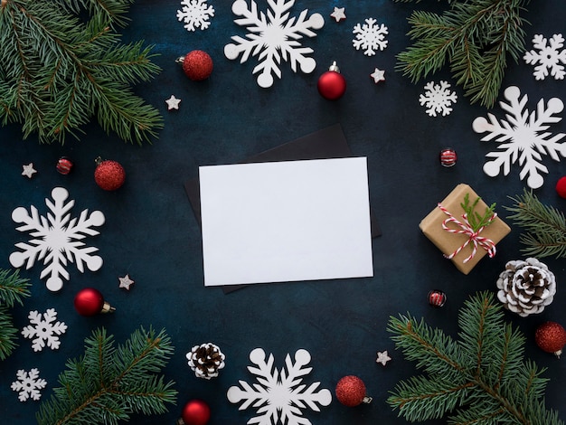 Top view of christmas concept with copy space – Free Stock Photo