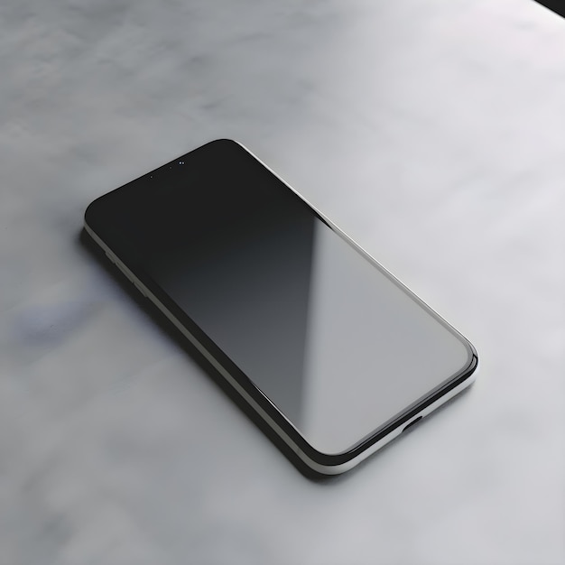 Smartphone Mockup with Blank Screen on Table – Free Download