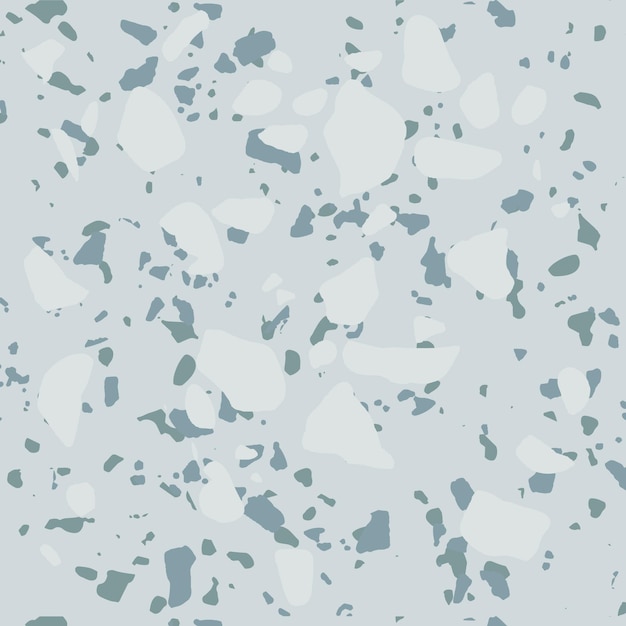 Flat design monochromatic terrazzo pattern