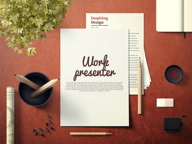 Big work presenter mock up – Free stock photo for download