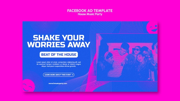 House Music Party Facebook Template – Free Stock Photo Download