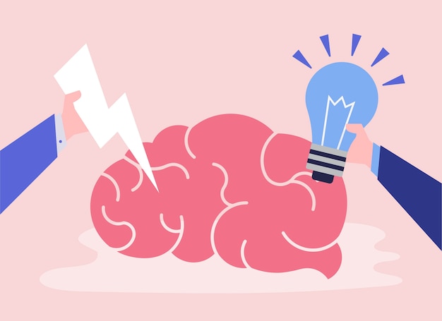 Creative Idea and Thinking Brain Icon – Free Stock Photo Template