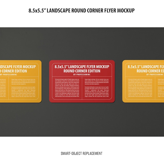 8.5×5.5 Landscape Flyer Mockup for Free Download