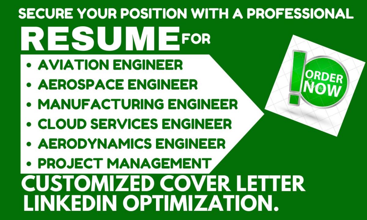 I will do aerospace engineer, cloud services, aviation, research, aerodynamics resume