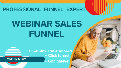 I will build webinar sales funnel, lead magnet, affiliate funnel with ghl hubspots