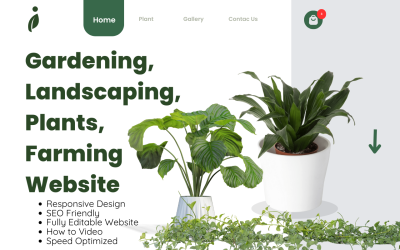 I will design a professional gardening, landscaping, plants, or farming website